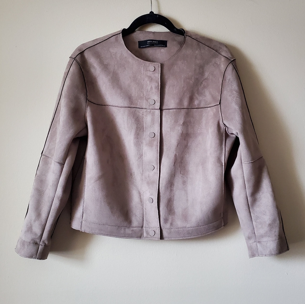 Zara Basic faux Suede Effect Jacket size M